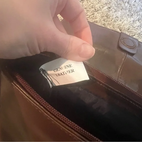 Ashwood Brown Leather Crossbody Bag Heavy Metal Hardware - Picture 10 of 10